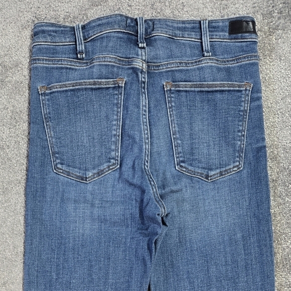 Abercrombie & Fitch Simone High Rise Ankle Flare Jeans Raw Hem Cropped - Picture 5 of 10